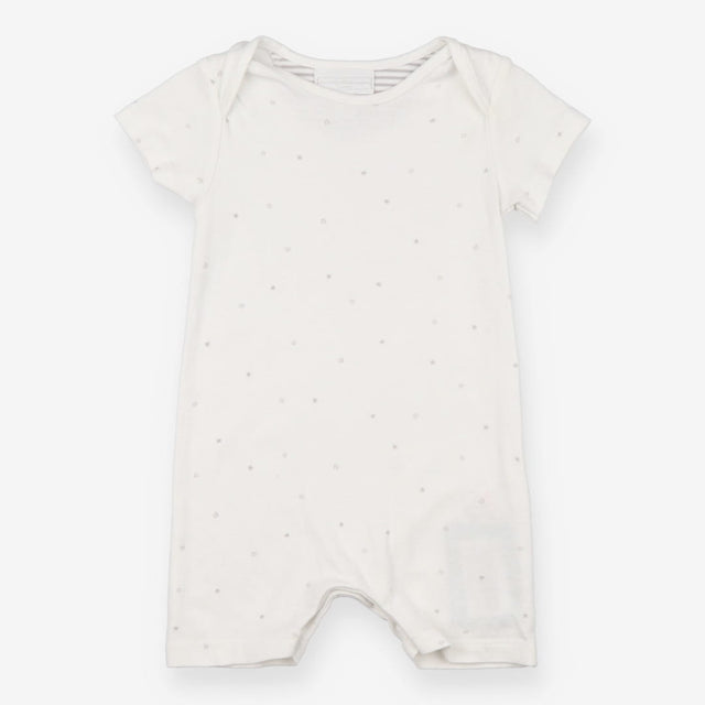 Shortie romper white with grey stars
