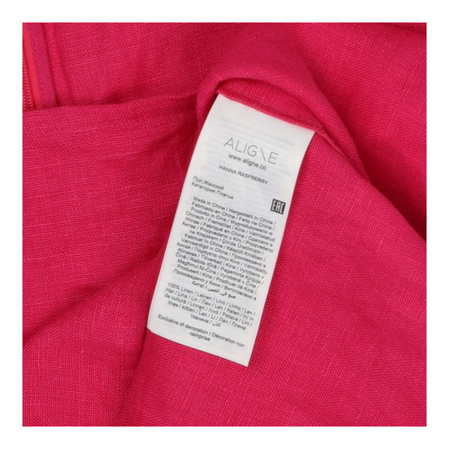 Hanna Raspberry Pink Linen Cut Out Mini Dress