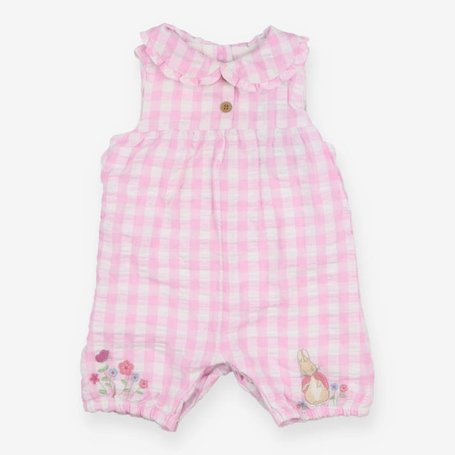 Pink gingham romper Flopsy Rabbit