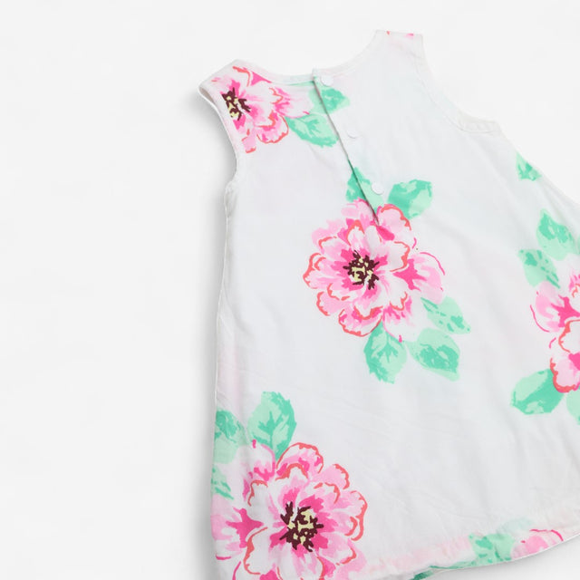 Dress summer pink floral with knickers