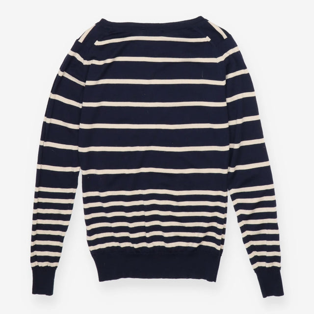 Navy Stripe Fine Knit Lightweight Jumper