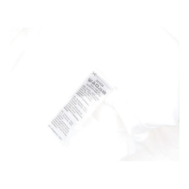 Trousers White Linen Straight Leg