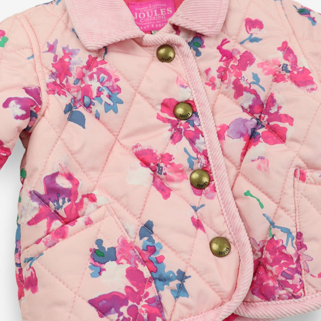 Quilted Pink Floral Cord Collar