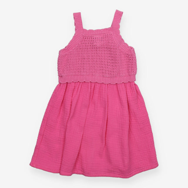 Pink Knit Strappy Dress