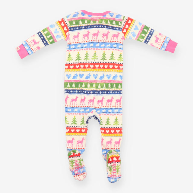 Sleepsuit zip fairisle