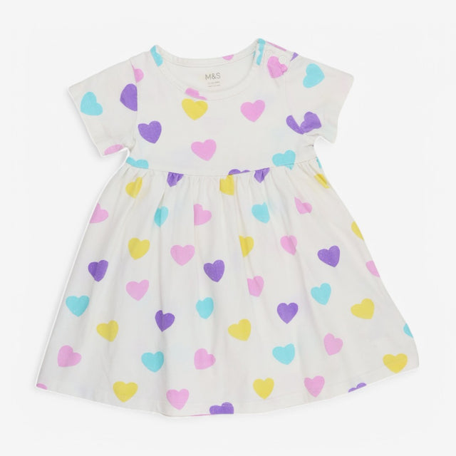 Dress white pastel hearts