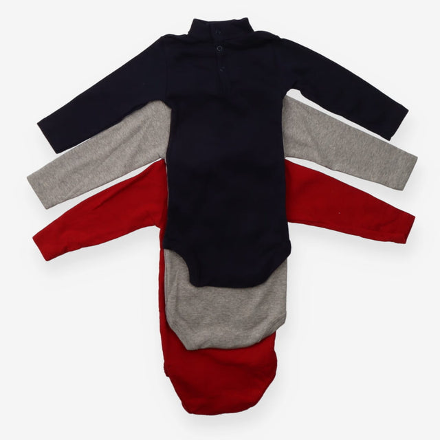 Bodysuits Long Sleeve Roll Neck Red, Grey and Navy