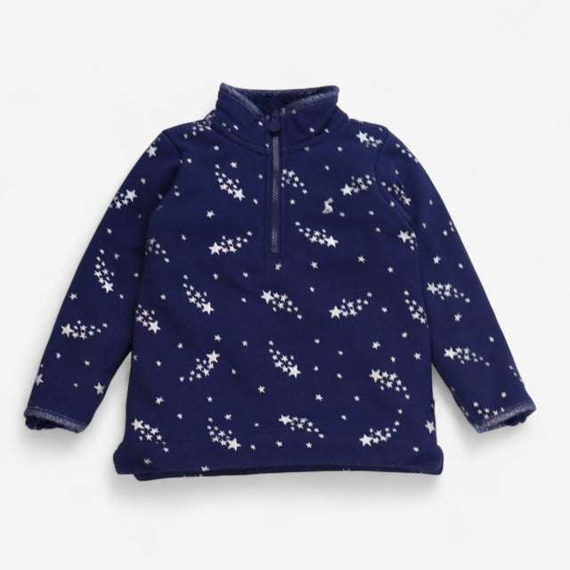 Quarter Zip Navy Stars Fleece Lined