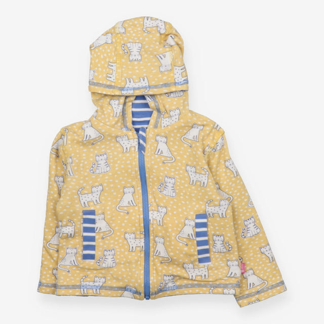Reversible Cats And Striped Zip Hoodie