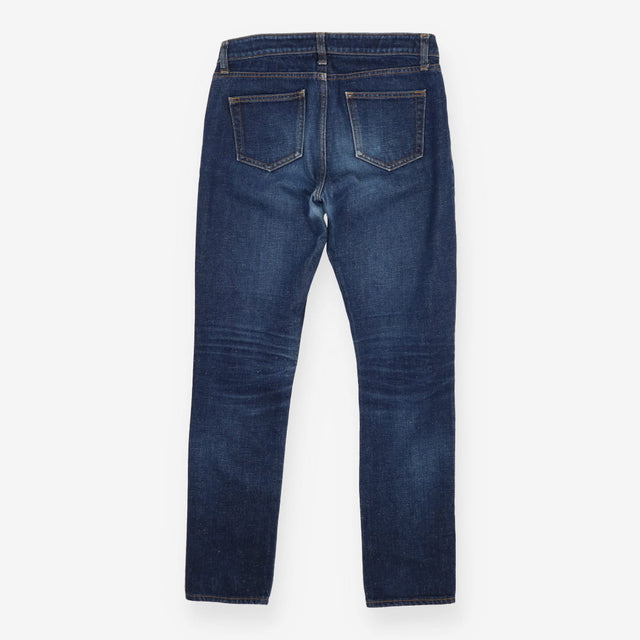 Maison Kitsuné Speckled Mid‑Wash Jeans
