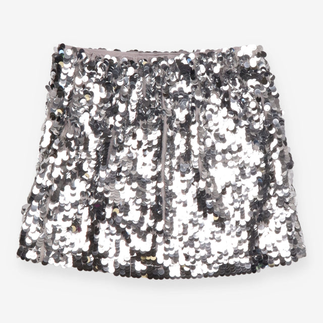 Sequin Skirt Silver