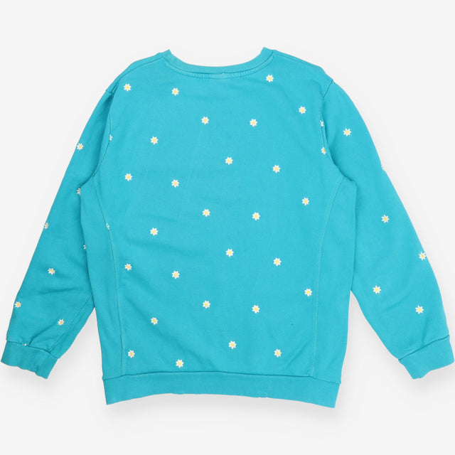 Bloom Sweatshirt Teal with Daisies