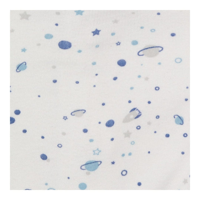 Zipped Sleepsuit White Blue Space
