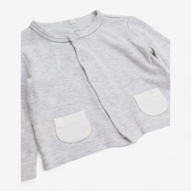 Cardigan - grey with pockets