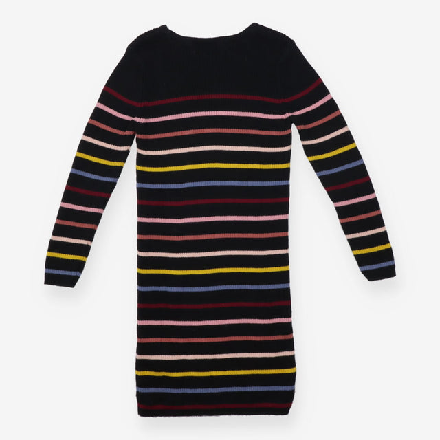 Black Striped Knit Dress