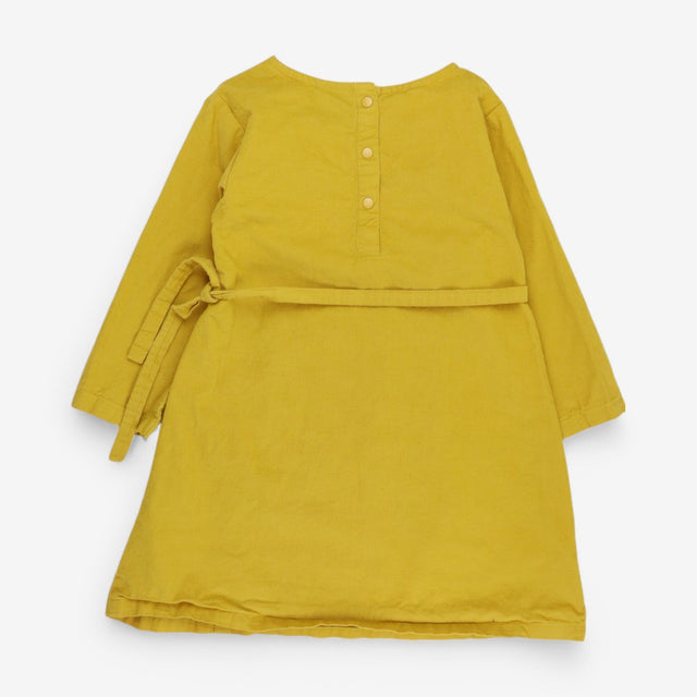 Cord Dress Golden with Tie Belt