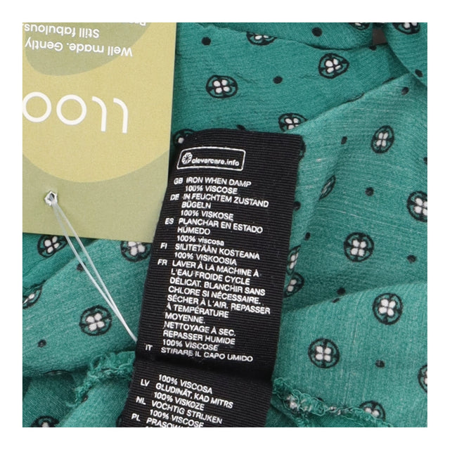 Emerald Green Black Geometric Dot 100% Viscose Gat