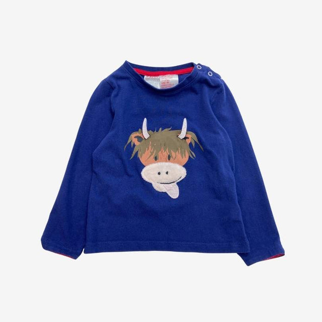 Blue Highland Cow T-shirt