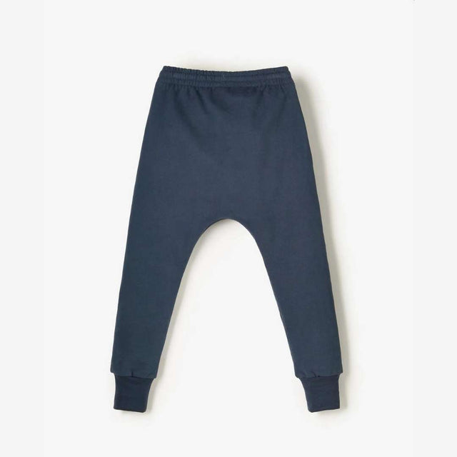 Navy Knee Patch Terry Joggers