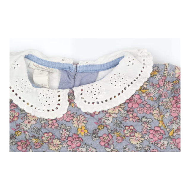 Outfit Collared Sweater Blue Floral