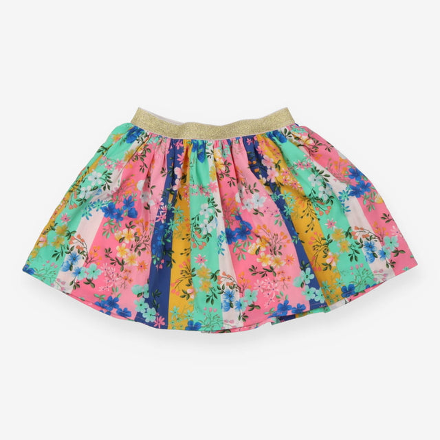 Woven Skirt Golden waistband and Multi Colour