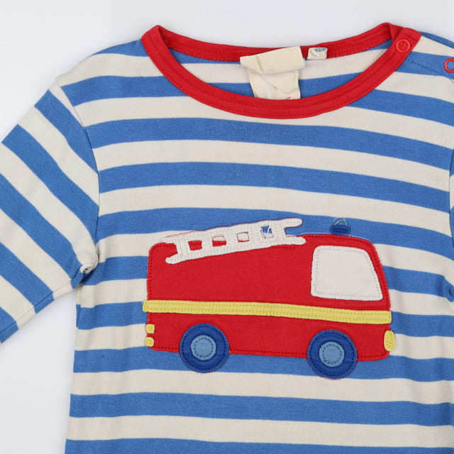 Blue Striped Fire Engine Long Sleeve