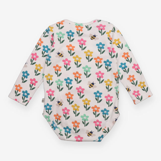 Bodysuit LS floral bees