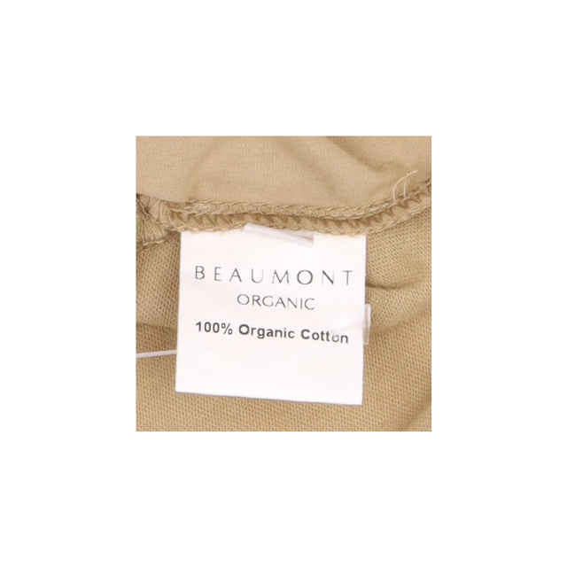 Tie Shoulder Dress Tan Organic Cotton Sleeveless