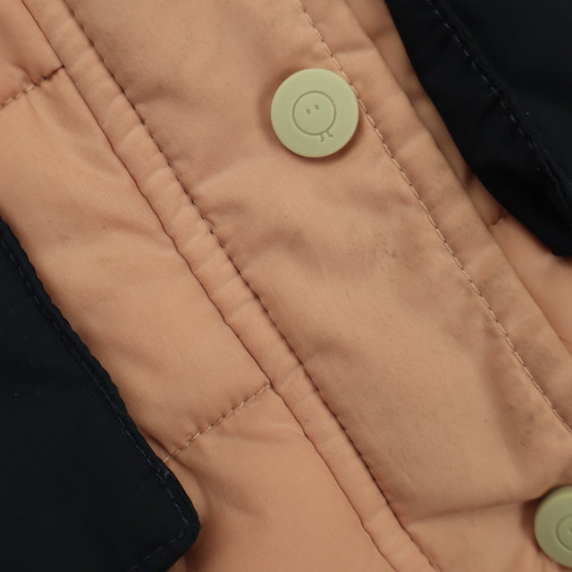 Coat Puffer Pink and Navy Dinosaur