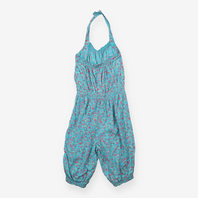 Jumpsuit halterneck blue ditsy floral