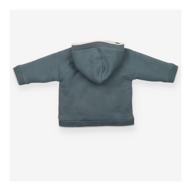 Seed Heritage Hooded Cardigan Teal Fleece Lined wi