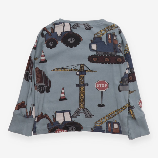 T-Shirt Long Sleeved Blue Construction