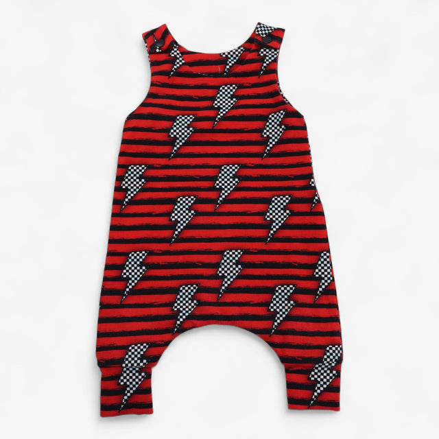 Romper The Punky Leopard Red and Black Striped wit