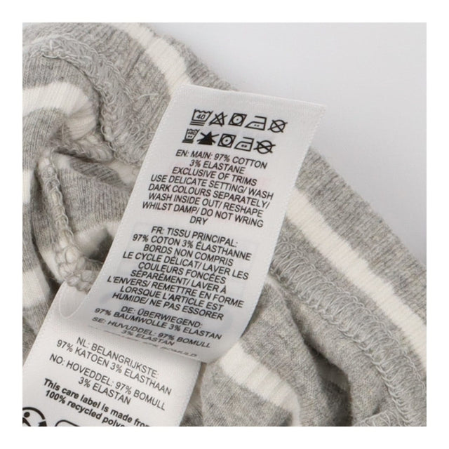 Grey and White Stripe Leggings and Baby Hat with L