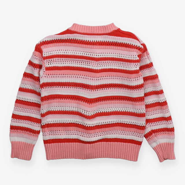 Pink and Red Knit Cardigan