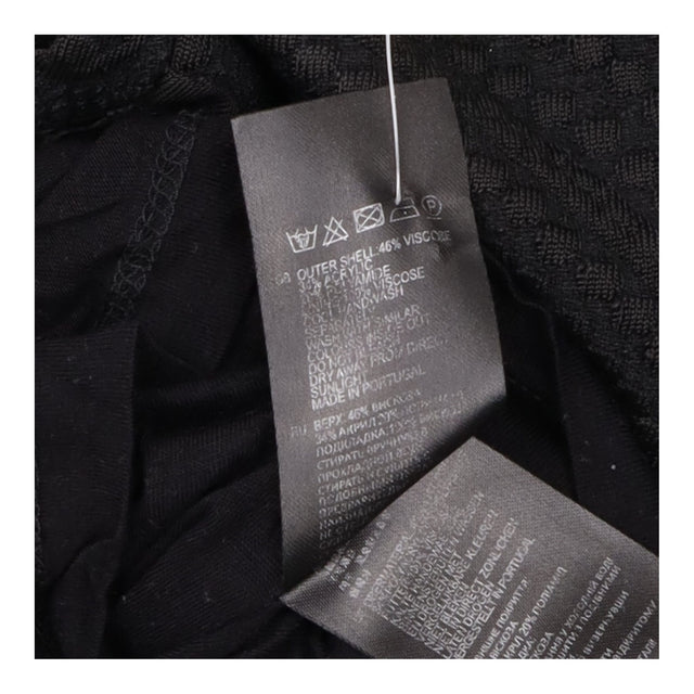 Black Textured Long Sleeve Bodycon Dress