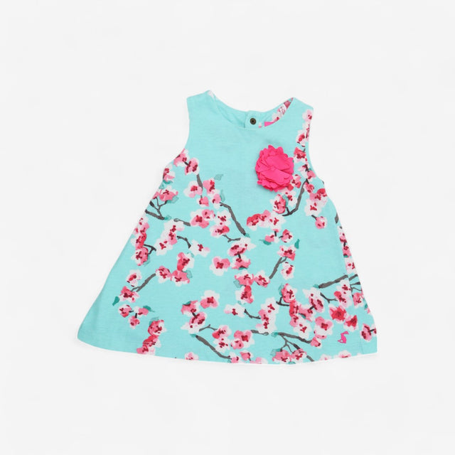 Teal floral summer dress