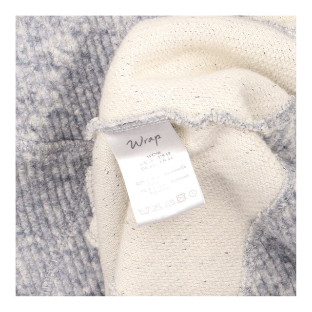 Jacket Grey Marl Textured Cotton Zip Front Boxy