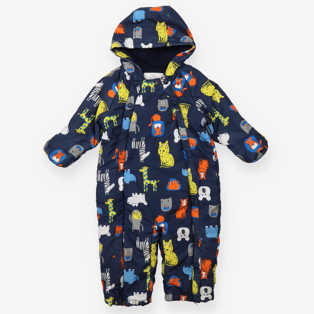Navy Safari Animals Pramsuit