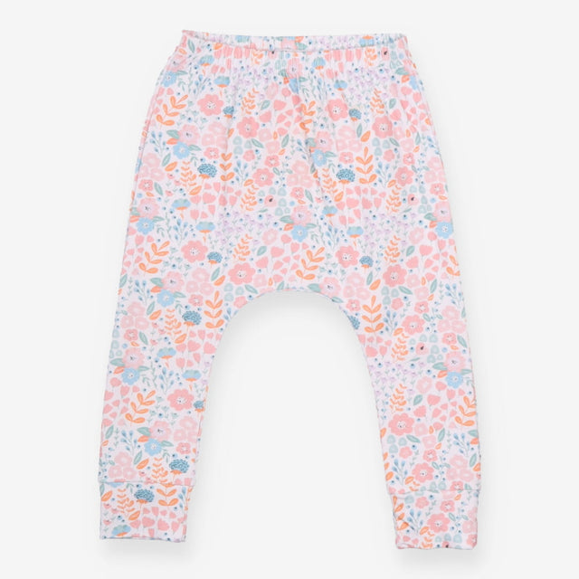 White Floral Leggings