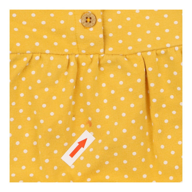 Dress Jersey Yellow with White Spots and Buttons