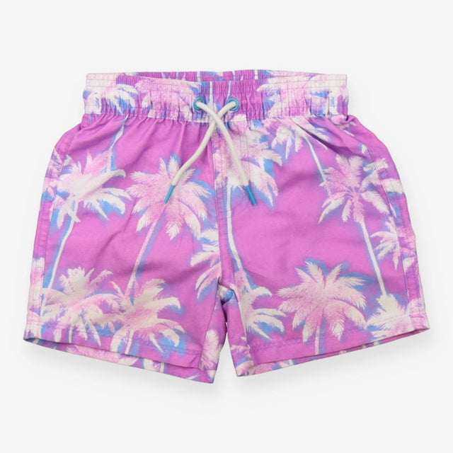 Swim Short Purple Palm Trees