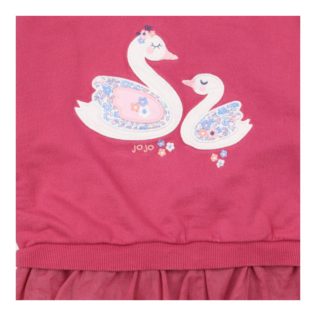 Sweater jersey dark Pink swans tuille frill