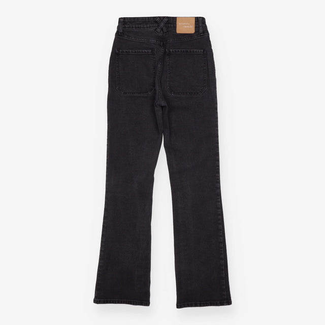 Long Kit Washed Black Patch Pocket Jeans 2 5x 32