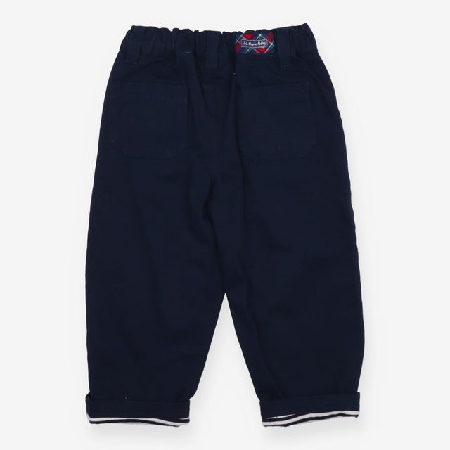 Navy Stripe Lined Chino Trousers