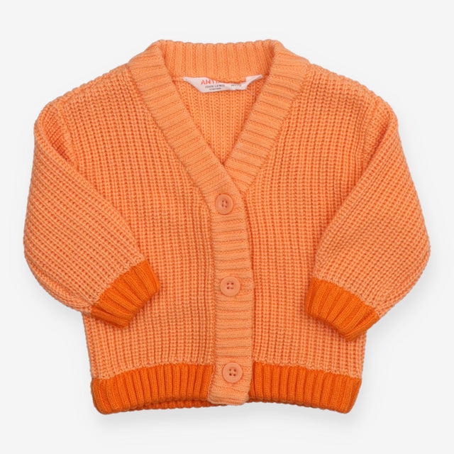 Orange knit cardigan
