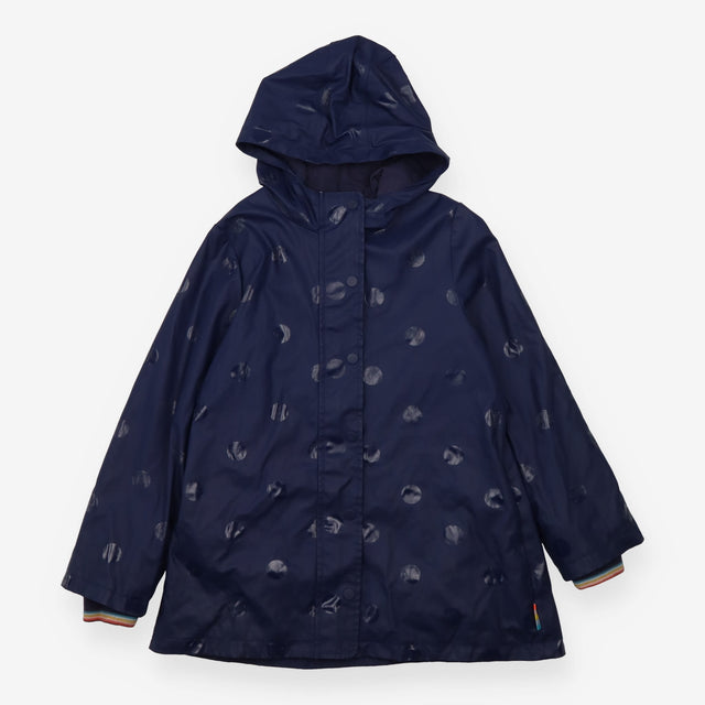 Coat navy blue spotty