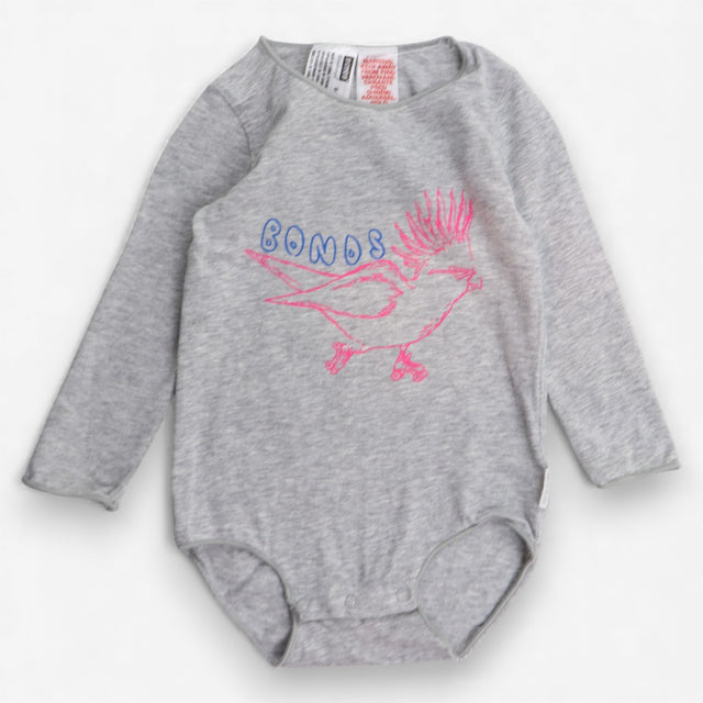 Grey Long Sleeve Bodysuit Skating Cacatua