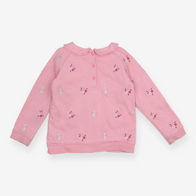 Sweater Frill Collar Pink with Mouse Appliques