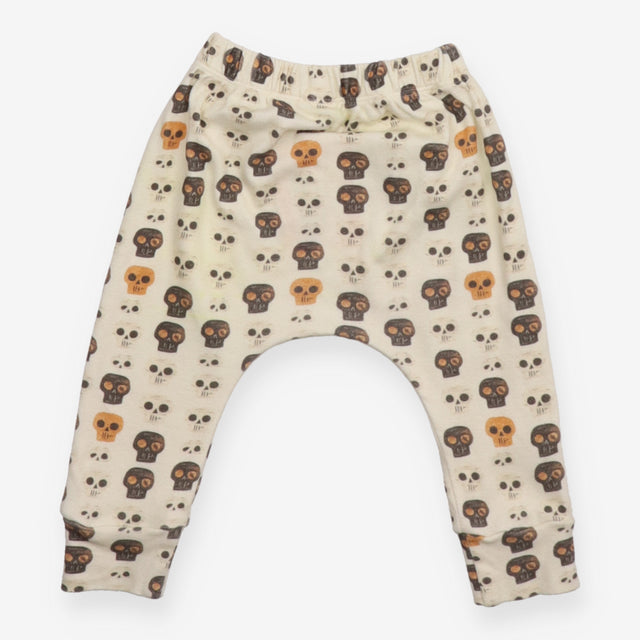 Leggings cream skeleton head